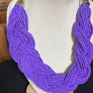 Purple Beaded Necklace